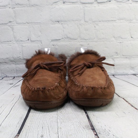 LL BEAN Shearling Lined Moccasins Slippers 11 M - Picture 4 of 8